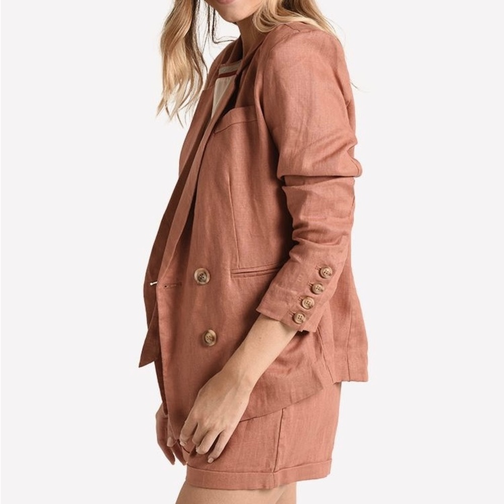 Heart loom | 100% Linen blazer | Terra cotta colour | Size S | NWOT - Picture 2 of 8
